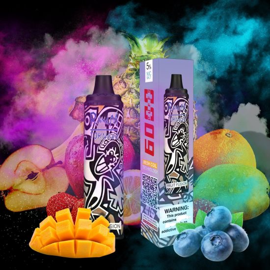 RandM Tornado 6000 Airflow Control Vape Pod Device 1Pc D8842N286 Fruit Fusion RandM vape store