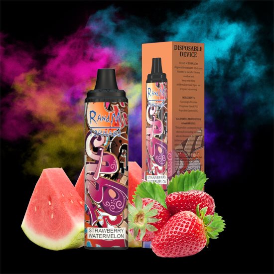 RandM Tornado 6000 Airflow Control Vape Pod Device 1Pc D8842N292 Strawberry Watermelon RandM vape flavours