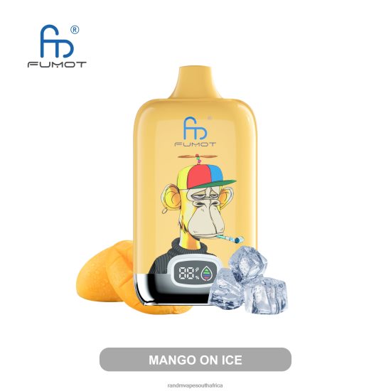 Fumot Original RandM Digital Box 12000 Battery And Liquid Display Vape Device D8842N12 Mango On Ice RandM vape flavours