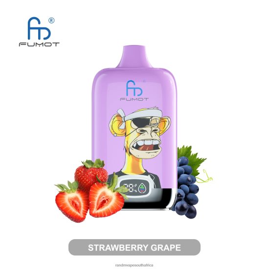 Fumot Original RandM Digital Box 12000 Battery And Liquid Display Vape Device D8842N15 Strawberry Grape RandM vape sale