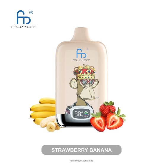 Fumot Original RandM Digital Box 12000 Battery And Liquid Display Vape Device D8842N6 Strawberry Banana RandM vape store