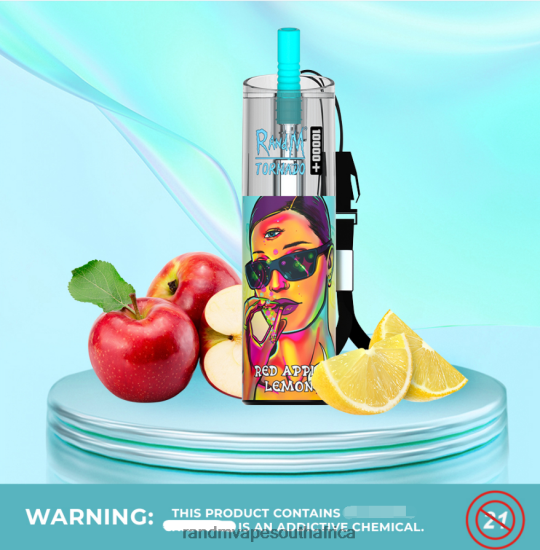 RandM Tornado 10000 Plus Airflow Control Vape Device 1Pc D8842N80 Red Apple Lemon fumot RandM vape