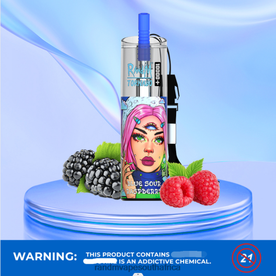 RandM Tornado 10000 Plus Airflow Control Vape Device 1Pc D8842N83 Blue Sour Raspberry RandM online shop