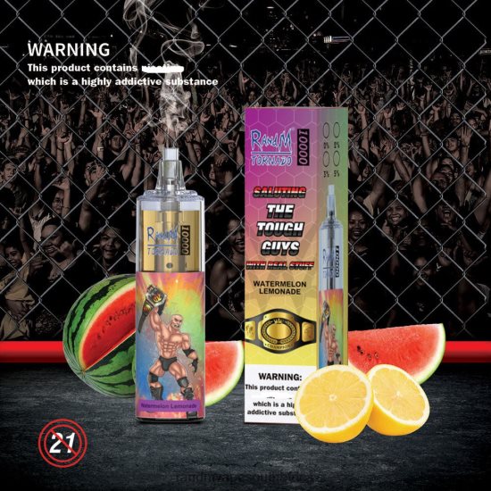 RandM Tornado 10000 Airflow Control Vape Device 1Pc D8842N112 Watermelon Lemonade RandM vape flavours