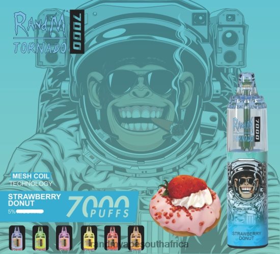 RandM Tornado 7000 Airflow Control Vape Device 1Pc D8842N167 Strawberry Donut RandM vape online