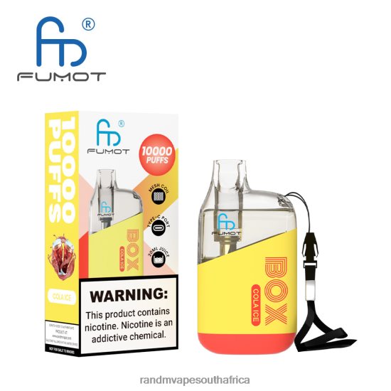 Fumot Original RandM Tornado Box 10000 Airflow Control Vape Device 1Pc D8842N100 Cola Ice fumot RandM vape