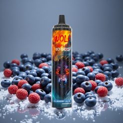 JNR Wolf Niplo 10000 Puffs Blueberry On Ice 20ml E-liquid 650mAh Battery Type-C Charge 0%/2%/5% Nicotine