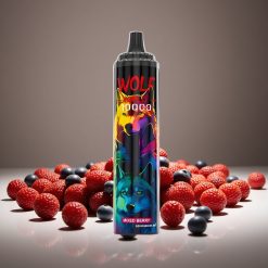 JNR Wolf Niplo 10000 Puffs Mixed Berry 20ml E-liquid 650mAh Battery Type-C Charge 0%/2%/5% Nicotine 1.0Ohm