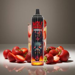JNR Wolf Niplo 10000 Puffs Strawberry Mojito 20ml E-liquid 0%/2%/5% Nicotine Mesh 1.0 Ohm Type-C Charge